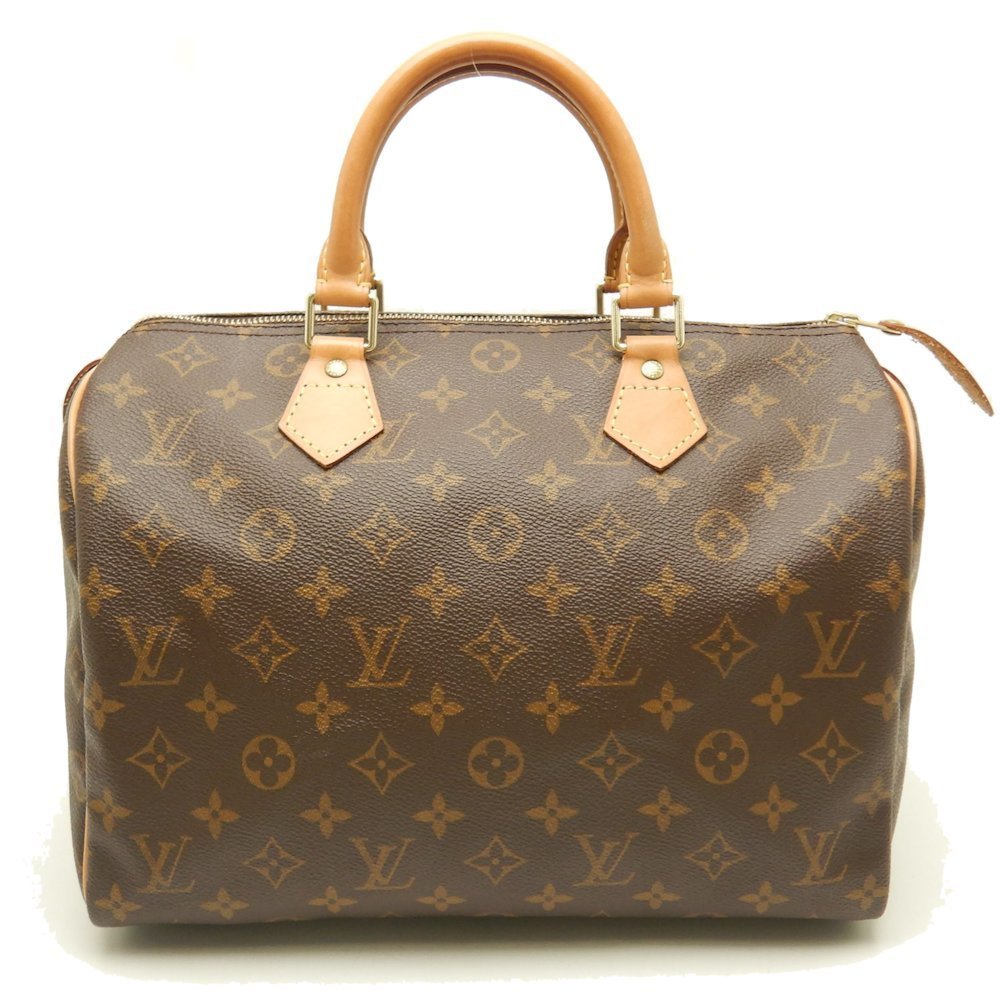 Louis Vuitton Monogram Speedy 30 Handbag Brown